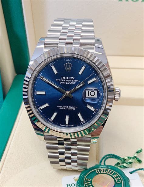 rolex datejust blue|Rolex Datejust 41 Ref 126334 Blue Dial .